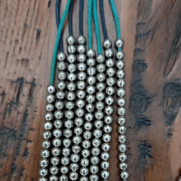 Sterling Silver Navajo Pearl Necklace Artisian Made - Picture 7 of 10